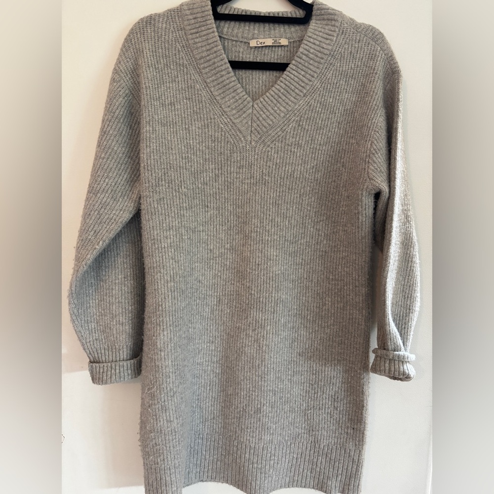 Cozy super soft Gray Knit Sweater dress